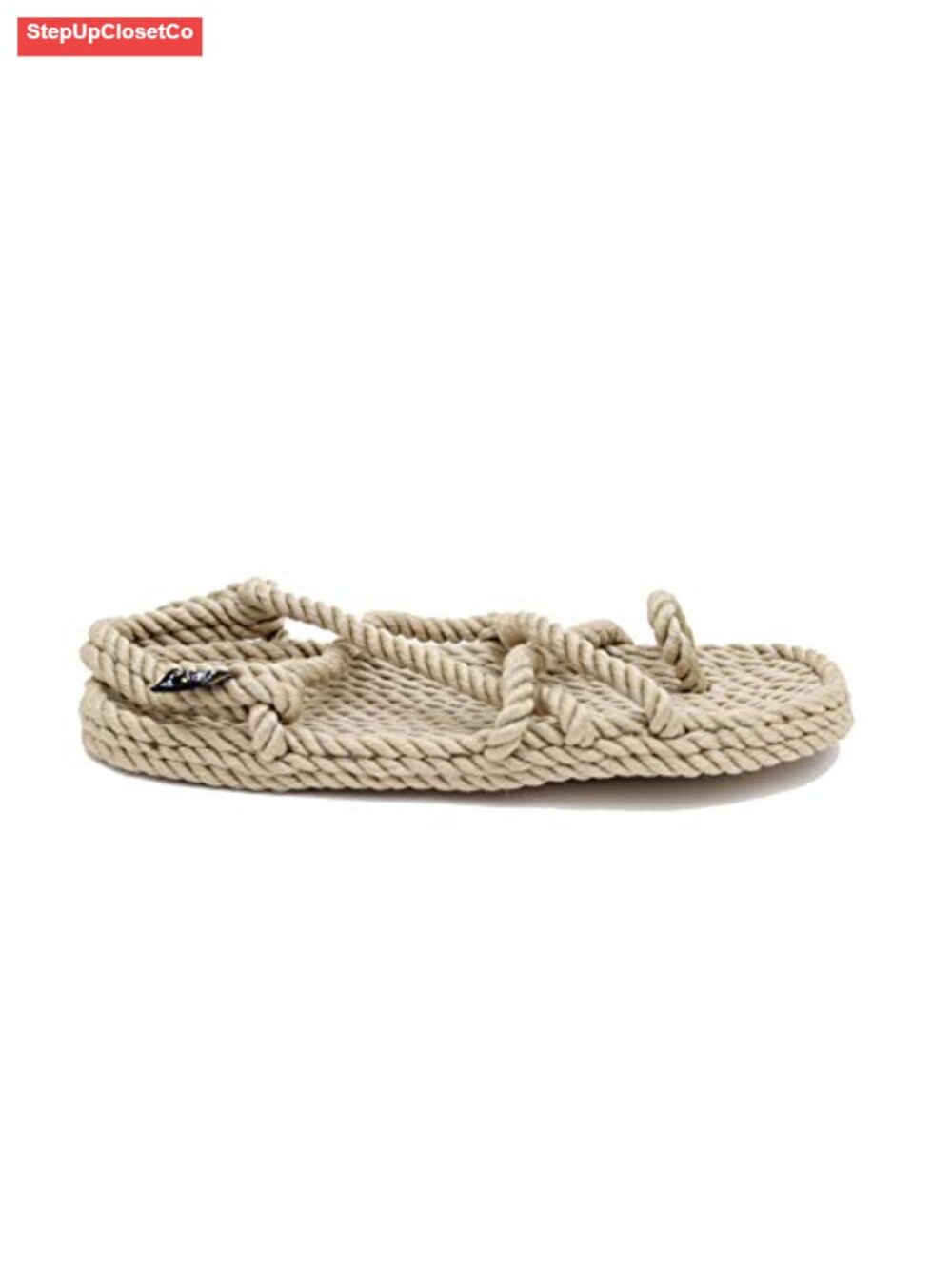Handmade Unisex Rope Sandals Adjustable Backstrap Toe Loop - Picture 3 of 4